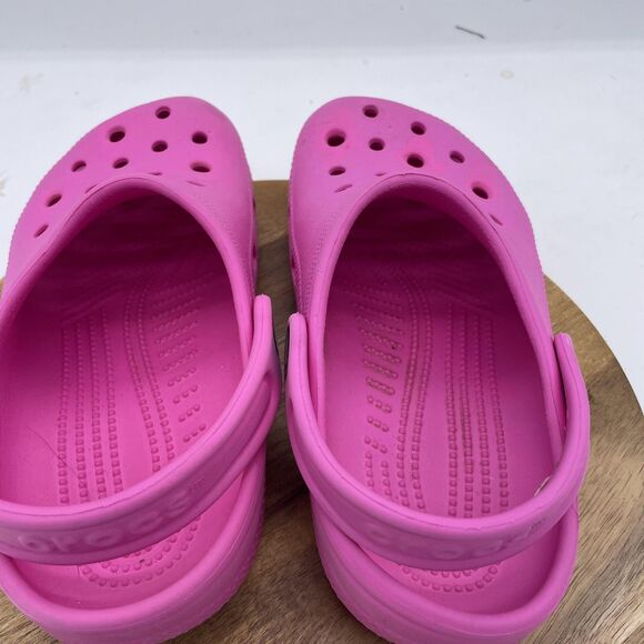 Crocs Classic Clogs Girls J1 Pink Sandals Slip On Water Comfort Youth Shoes - Picture 5 of 10